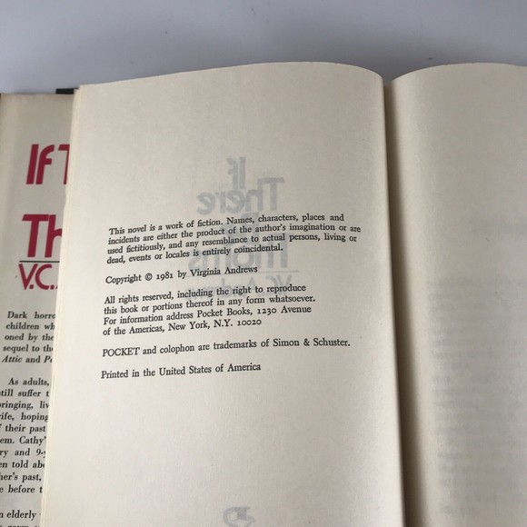 If There Be Thorns by V.C. Andrews Dust Jacket Hardcover Book Club Edition 1981 - Picture 7 of 7